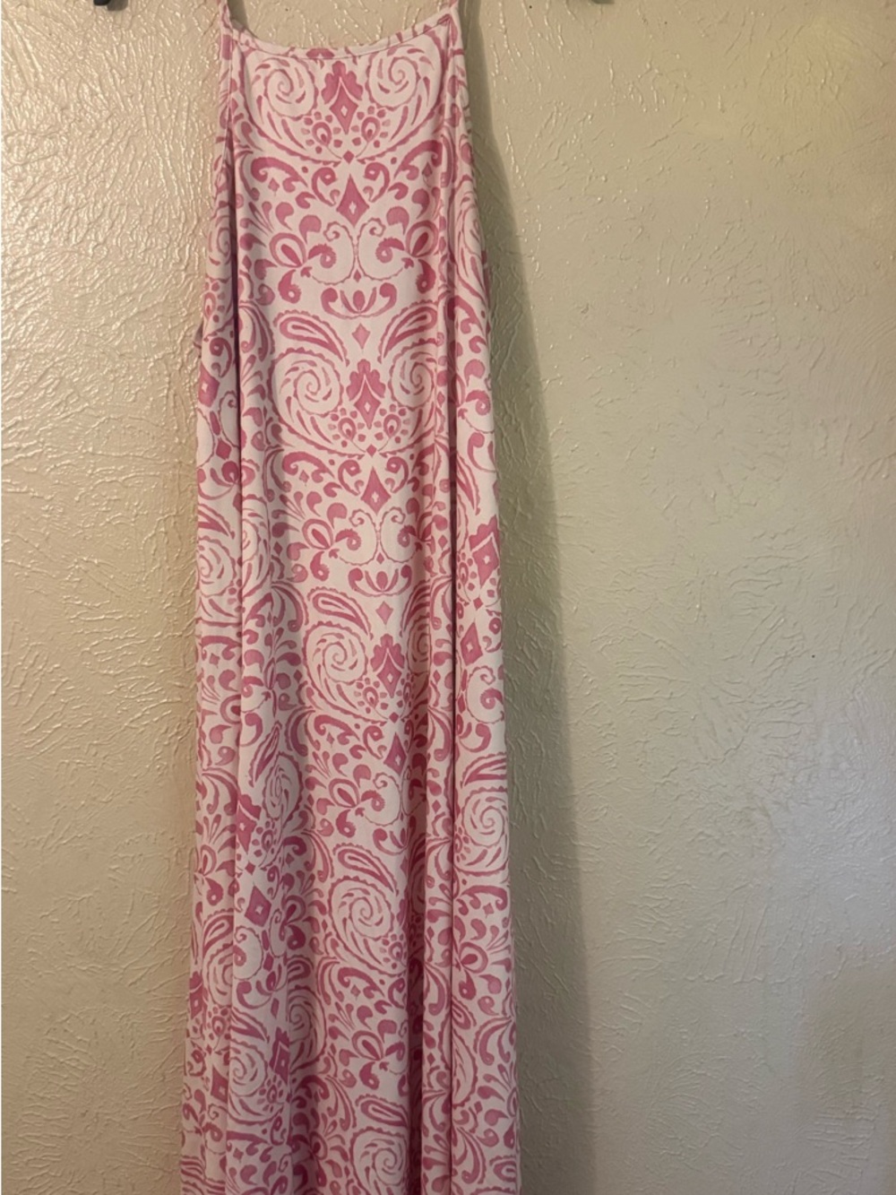 Women's Pink Patterned Maxi Dress  xl